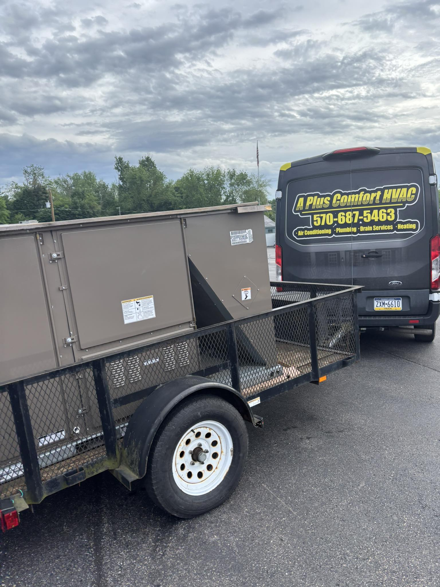 A Plus Comfort HVAC Truck